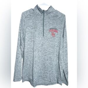 Under Armour Boston University quarter zipper Gray Athletic long sleeve Tshirt L
